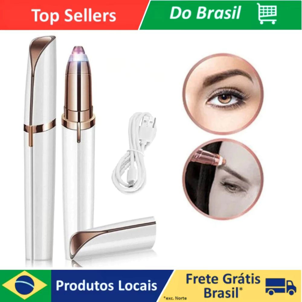 Trimmer Depilator Pen For Eyebrows, Nose, Bub. Portable USB Rechargeable Electri