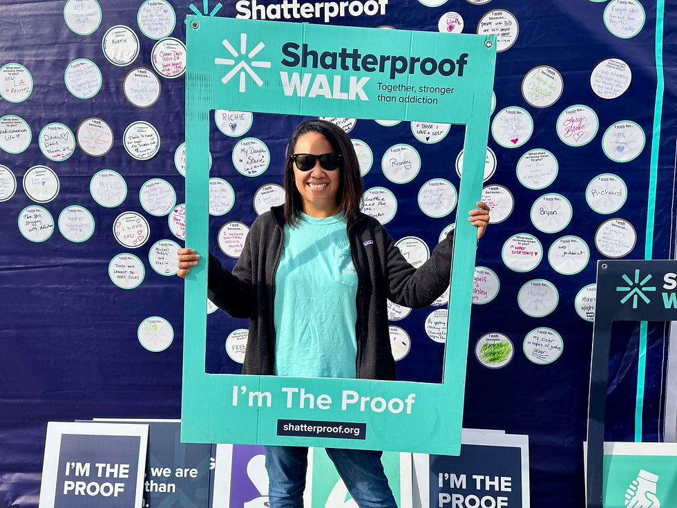 ZENVoy founder participating in the Shatterproof Walk for addiction recovery, representing lived experience, advocacy, and a mission rooted in personal wellness and recovery