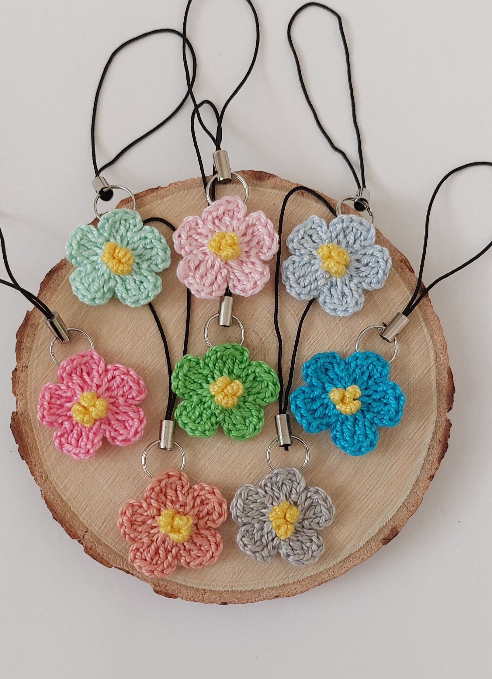 Crochet Flower Phone Charm