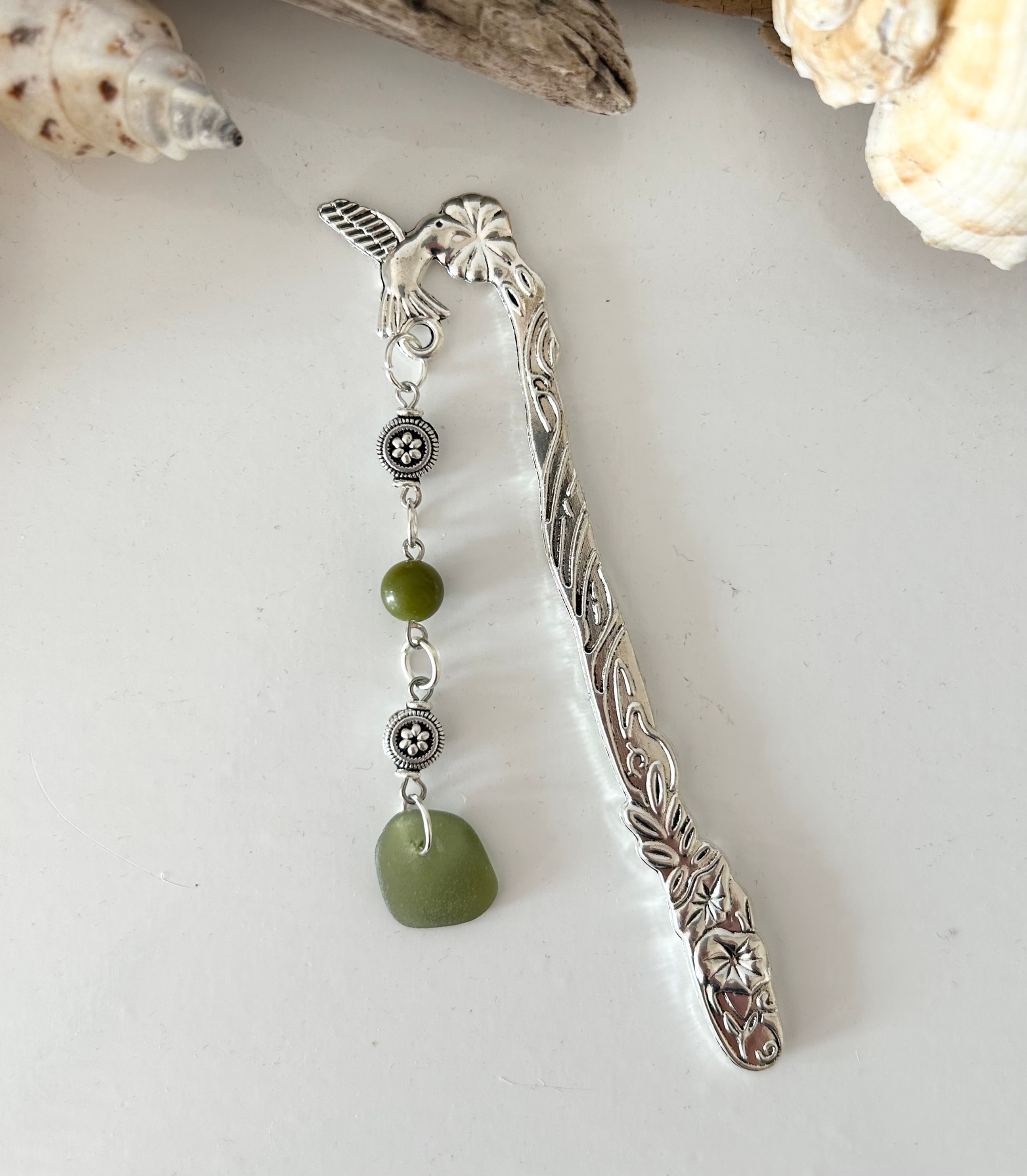 Metal Sea glass bookmark