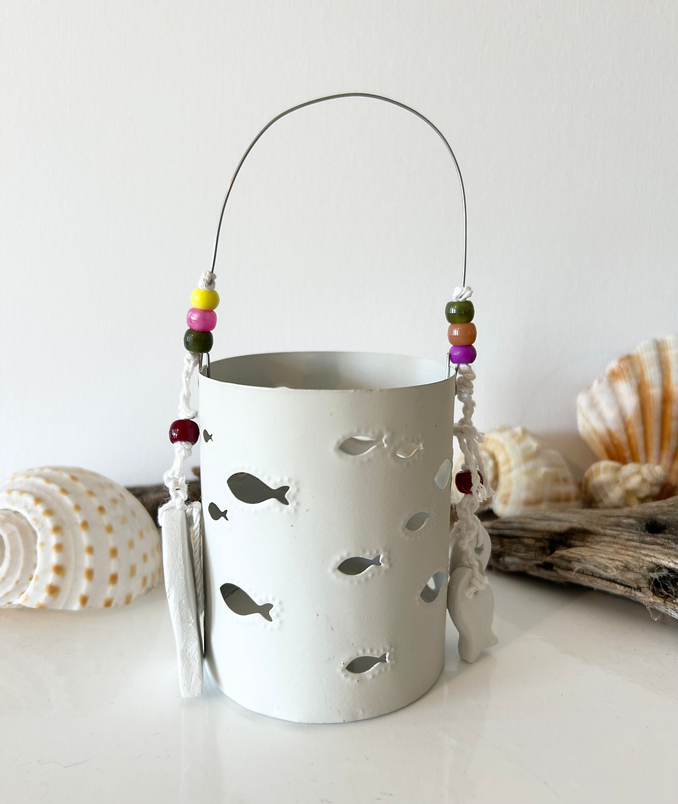 Metal Fish tea light candle holder