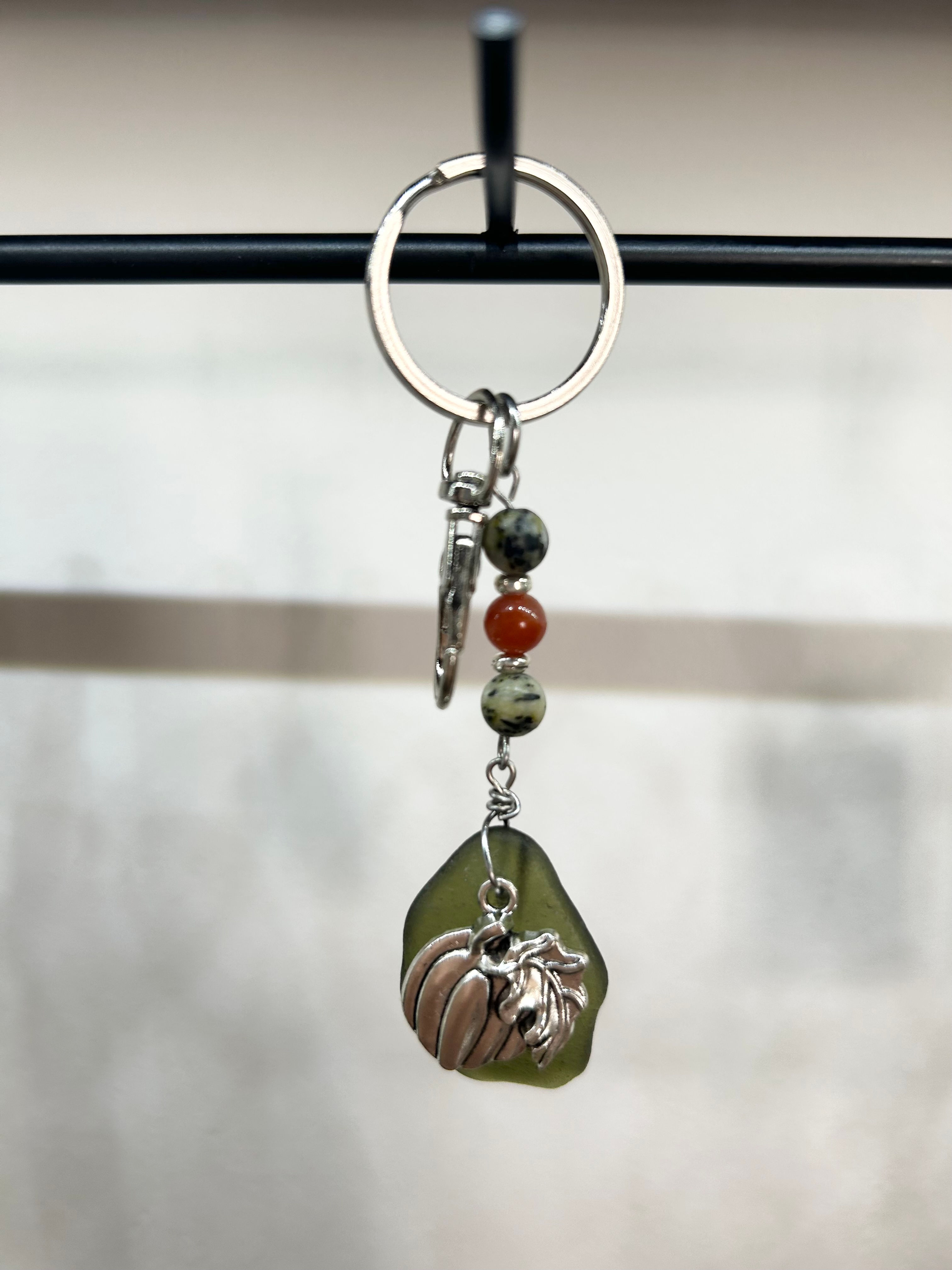 Sea Glass Key Ring / Bag Charm