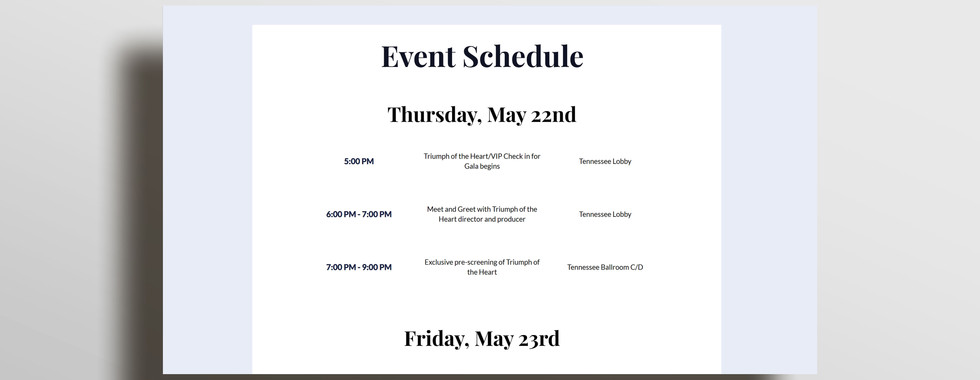 Catholic event graphic design website