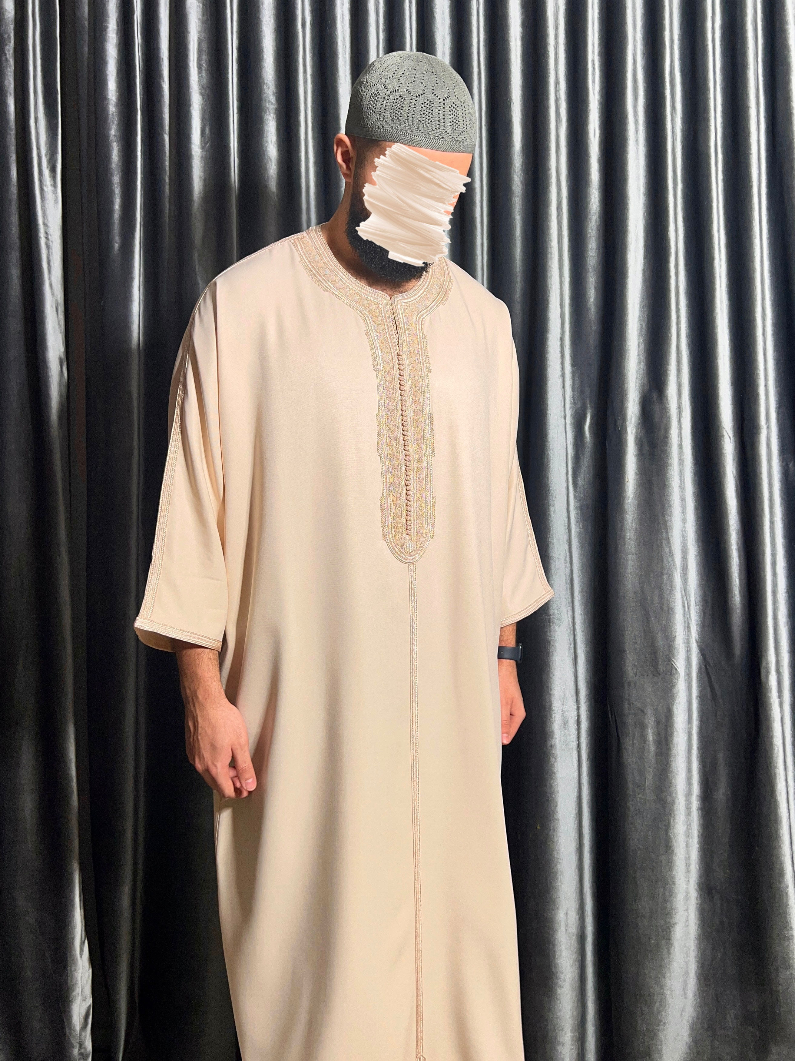 Beige Handmade-Kandora