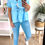Thumbnail: Blouse noeuds bleu ciel 