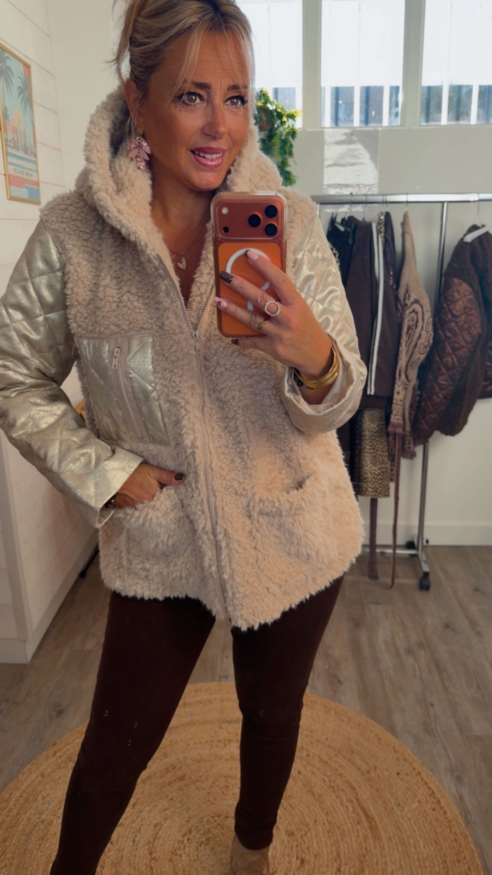 Miniature : Manteau Teddy  écru 