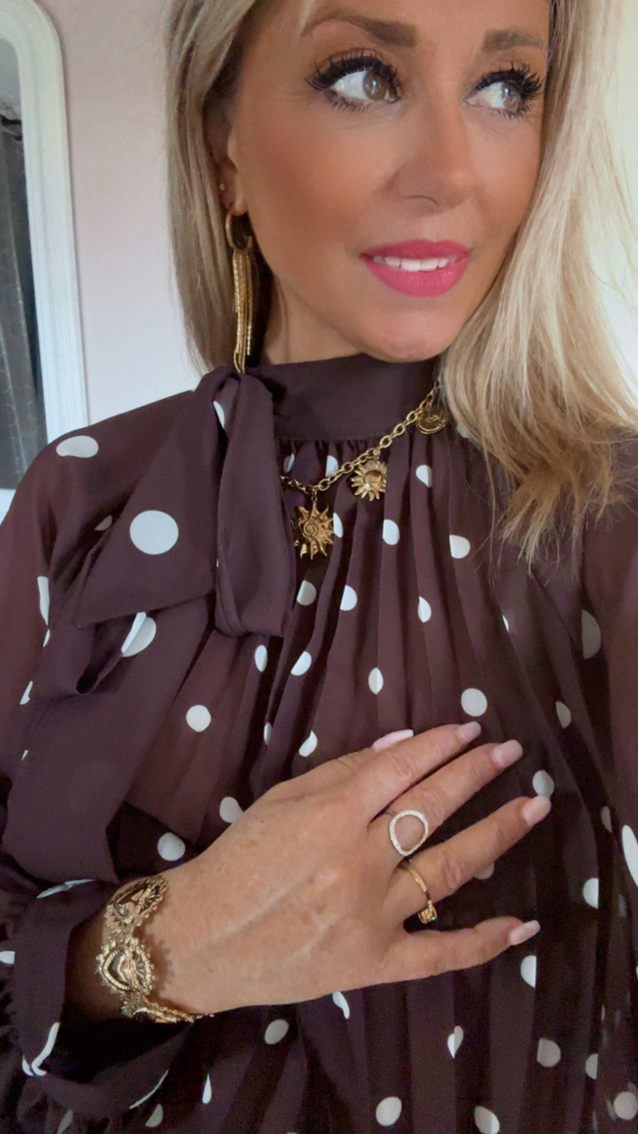 Blouse à pois chocolat
