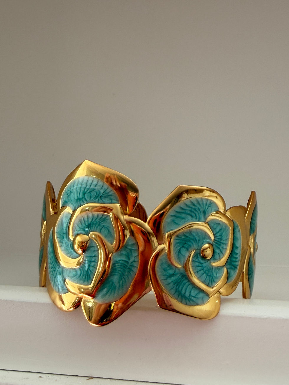 Miniature : Bracelet pivoine bleu ajustable 
