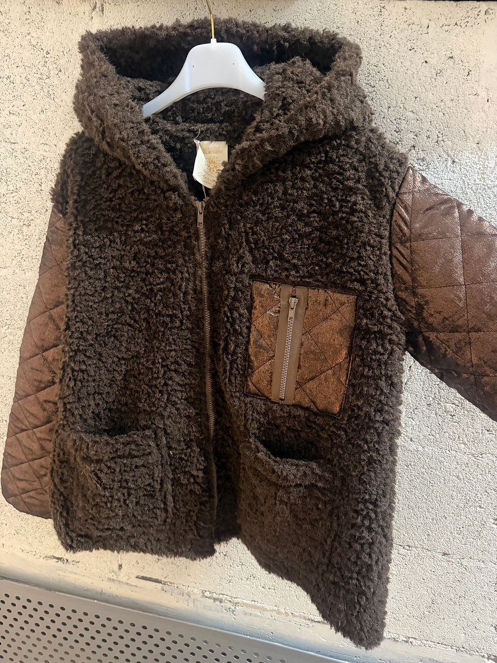 Miniature : Manteau Teddy  chocolat 