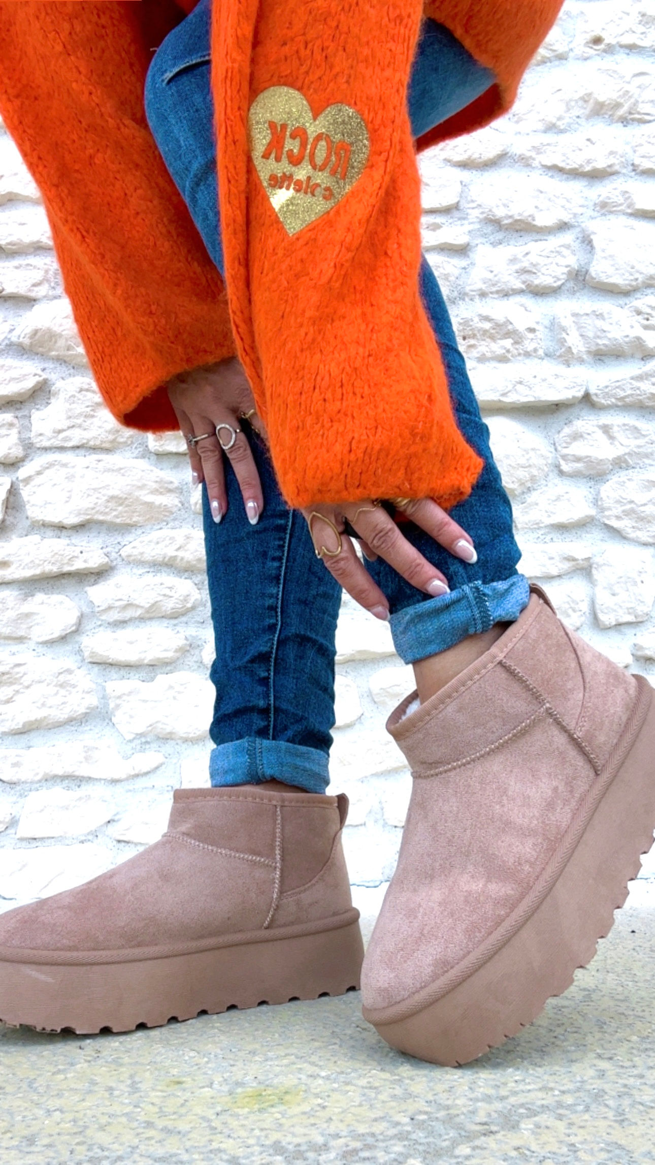 Boots taupe plate-forme inspi 