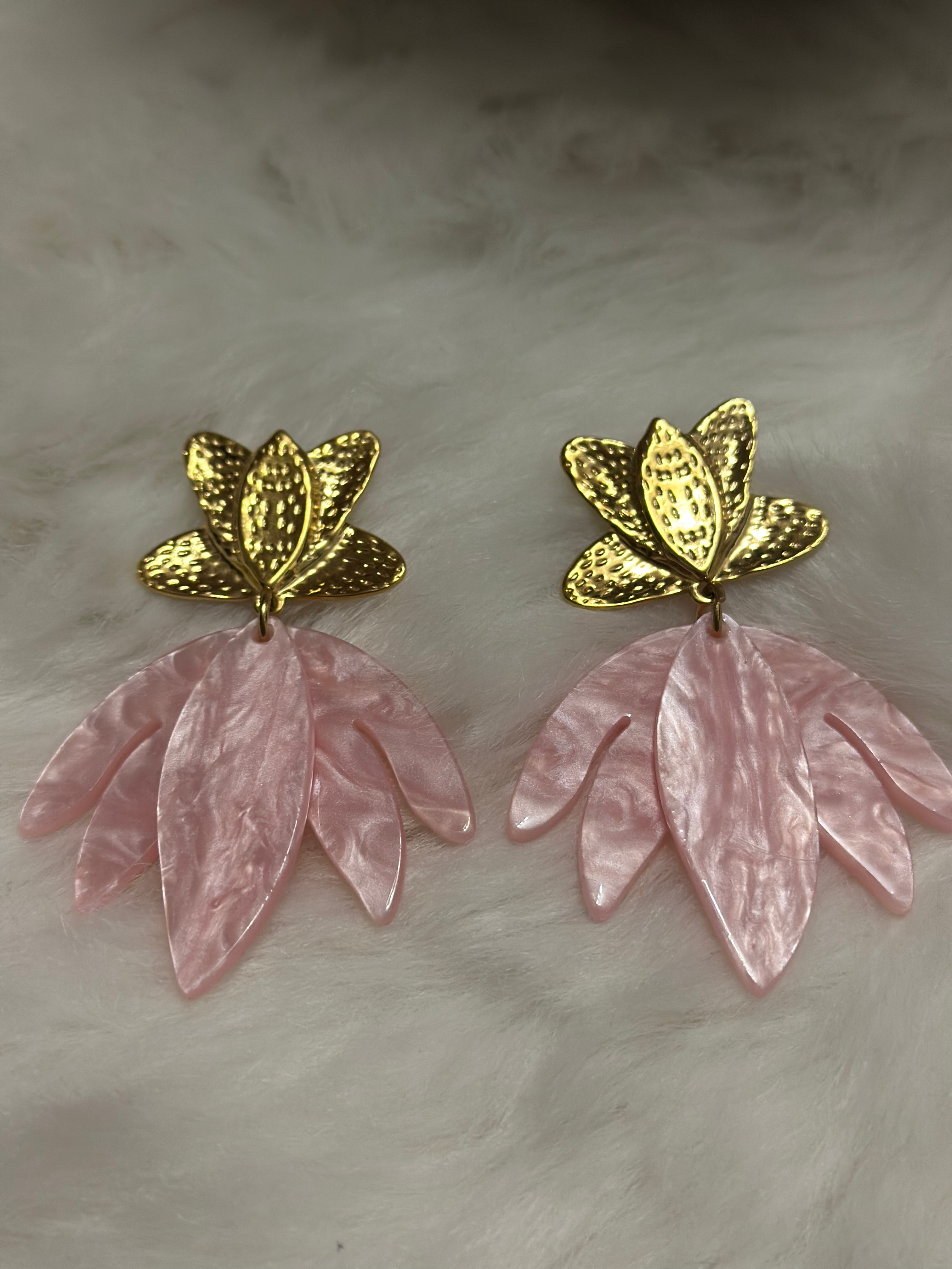 Boucles lotus rose pâle 