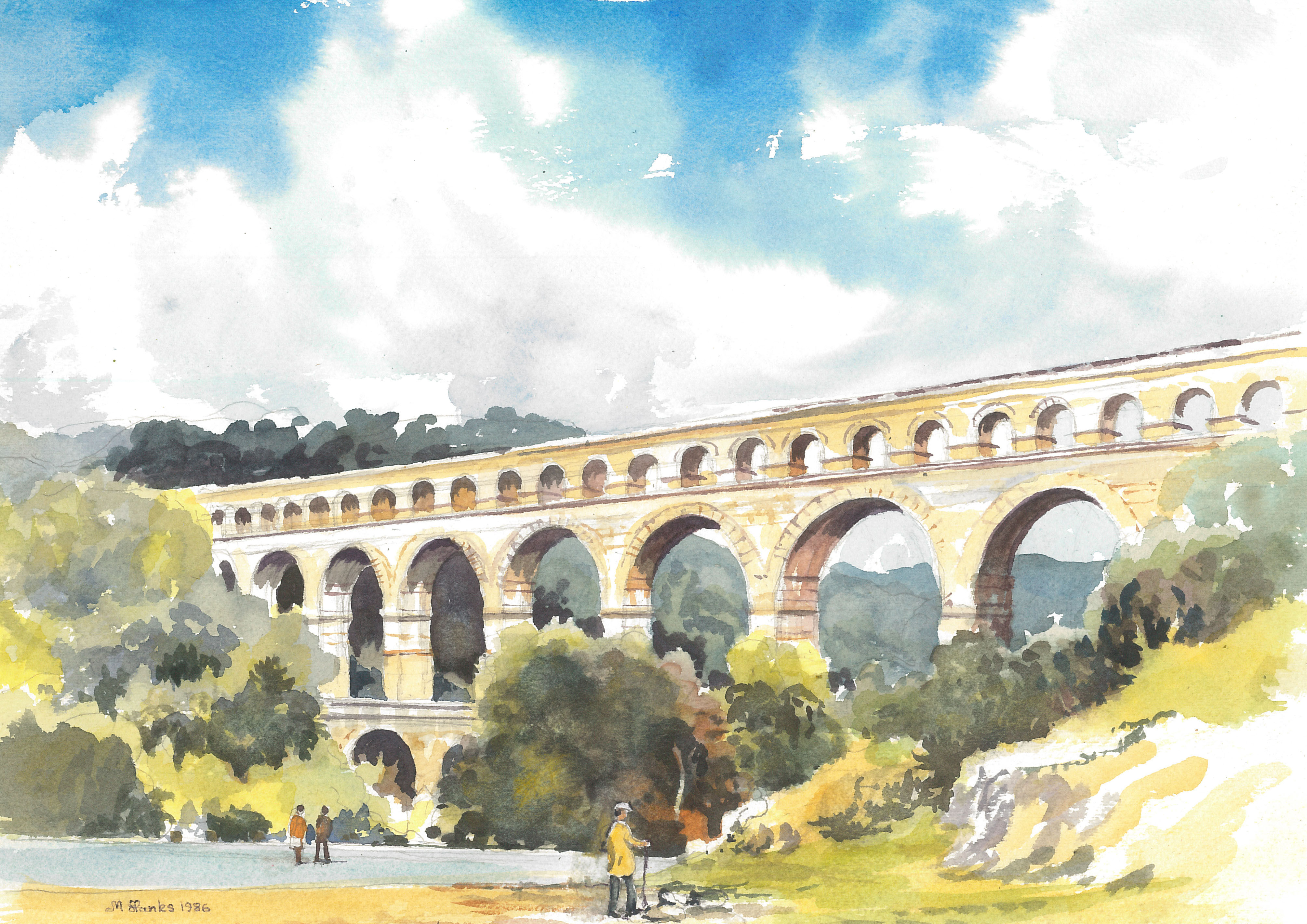 The Pont du Gard Aqueduct, 1986