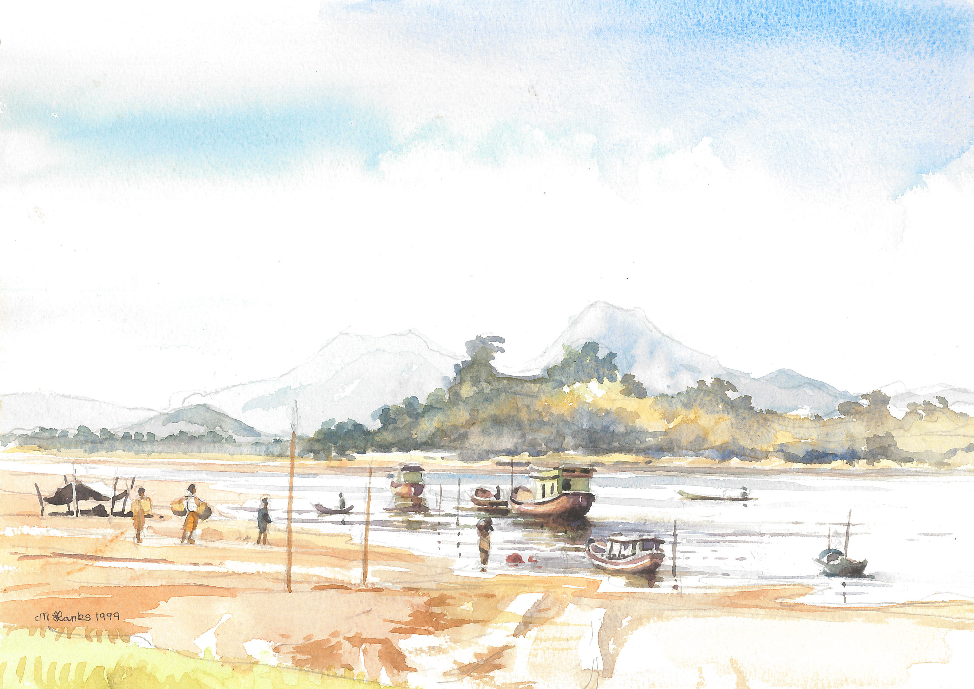 Mekong River at Luang Prabang, 1999