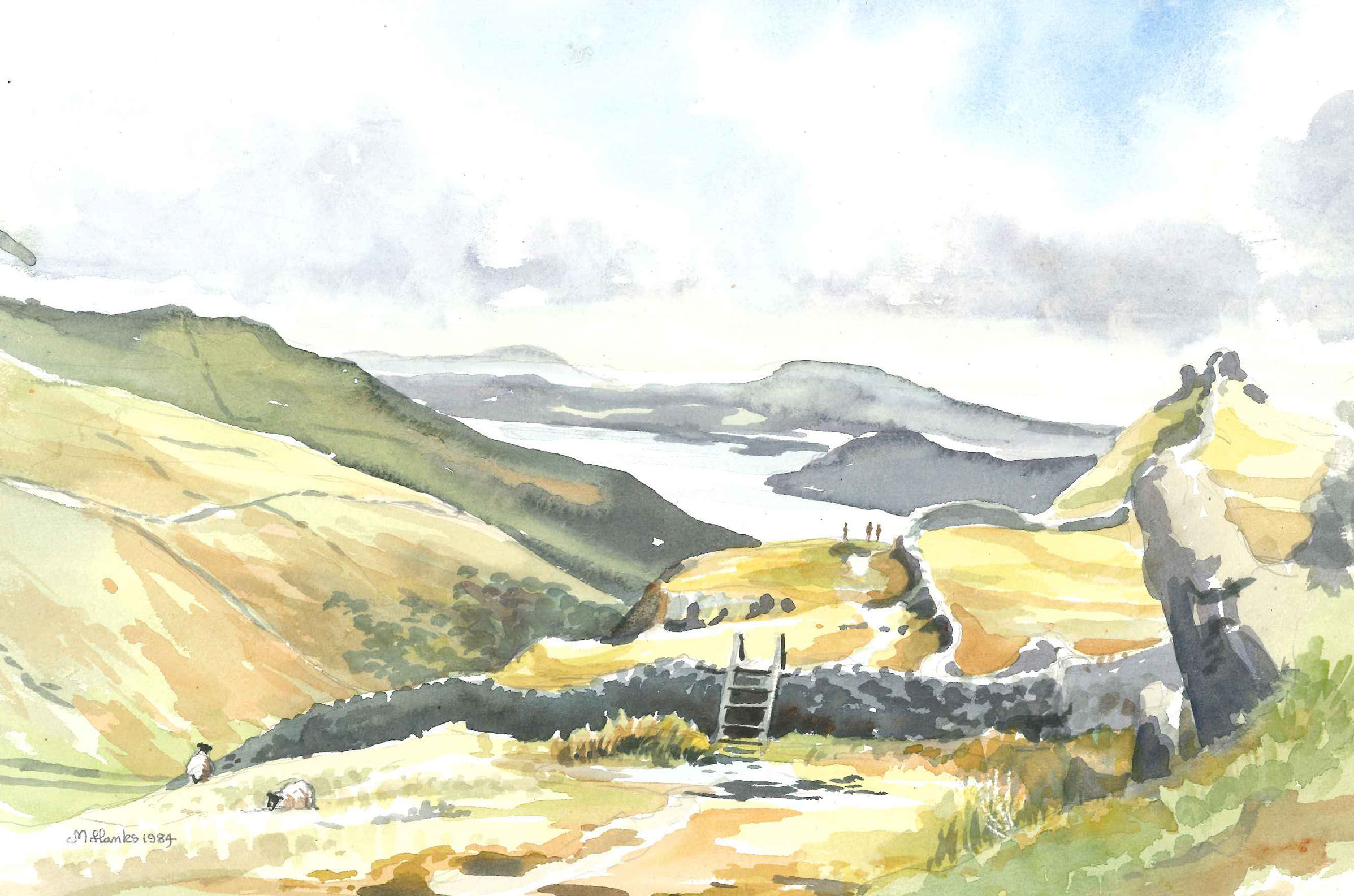 Looking to Lake Windermere from The Fairfield Horseshoe, Cumbria, 1984