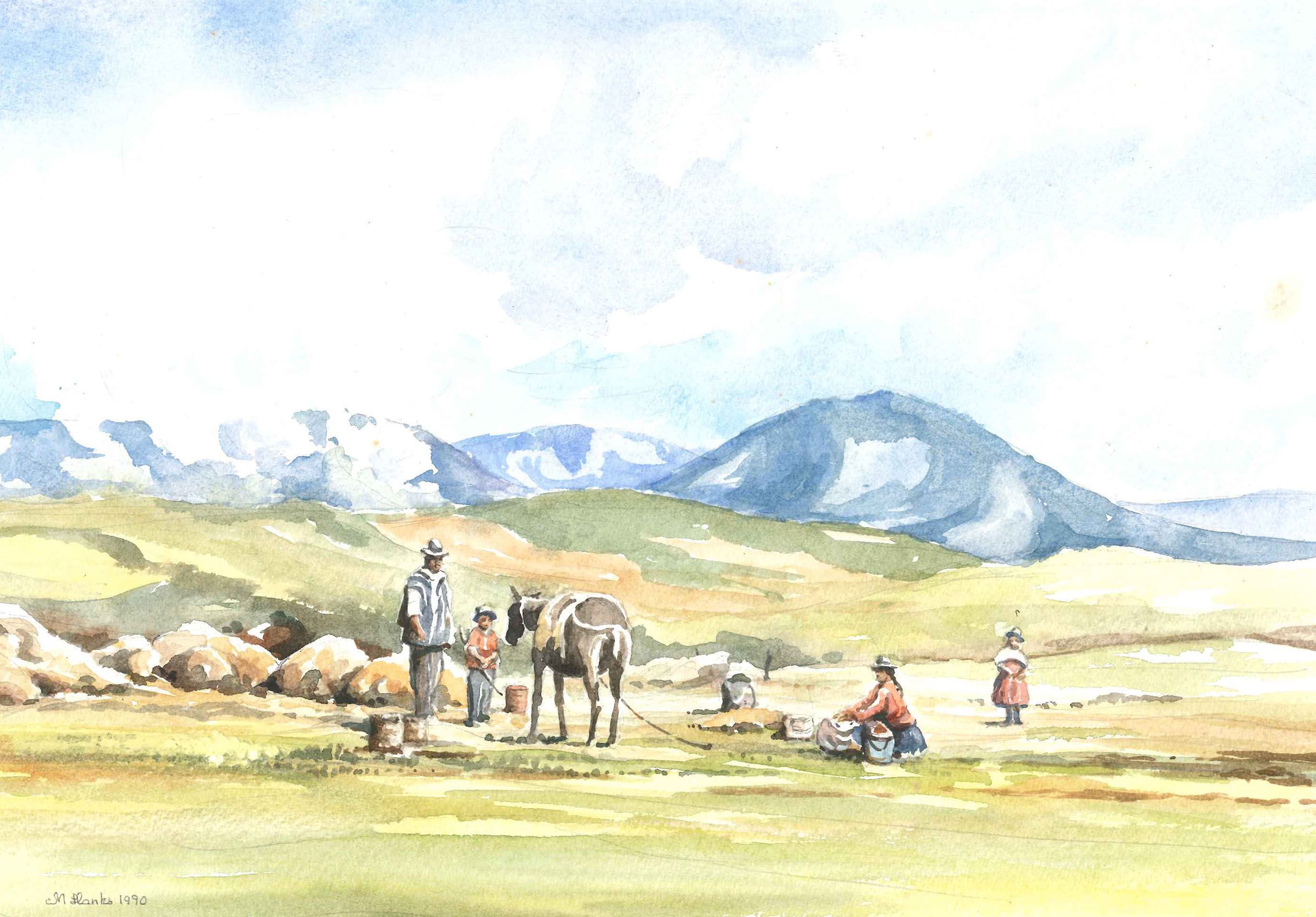 Hill scene near Loja in the south, 1990