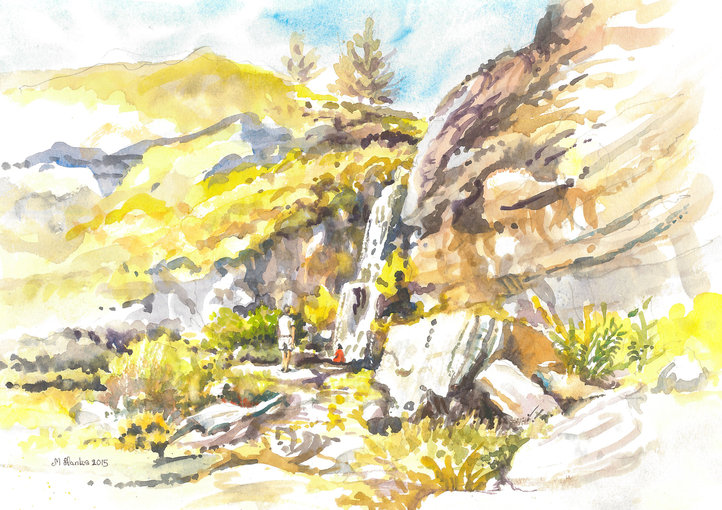 Waterfalls above Blaen-y-Cwm, 2015