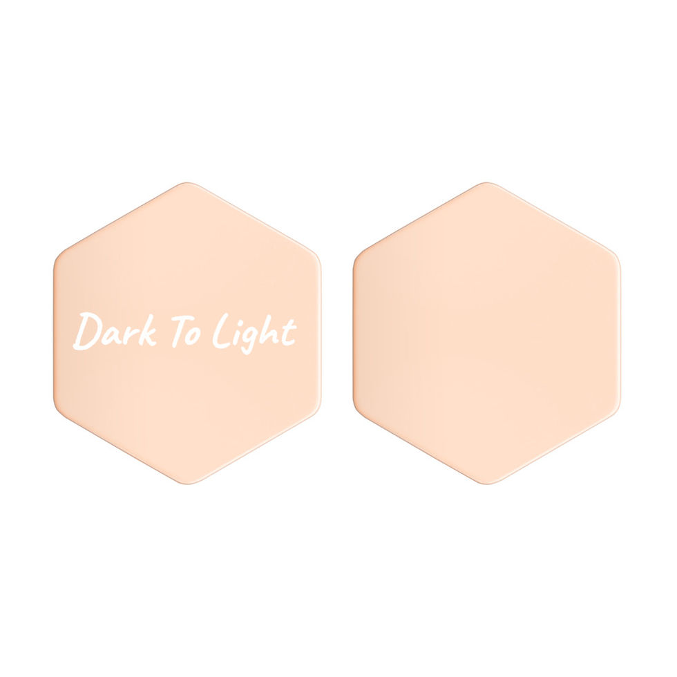 Thumbnail: Dark To Light Sterling Silver Hexagon Stud Earrings
