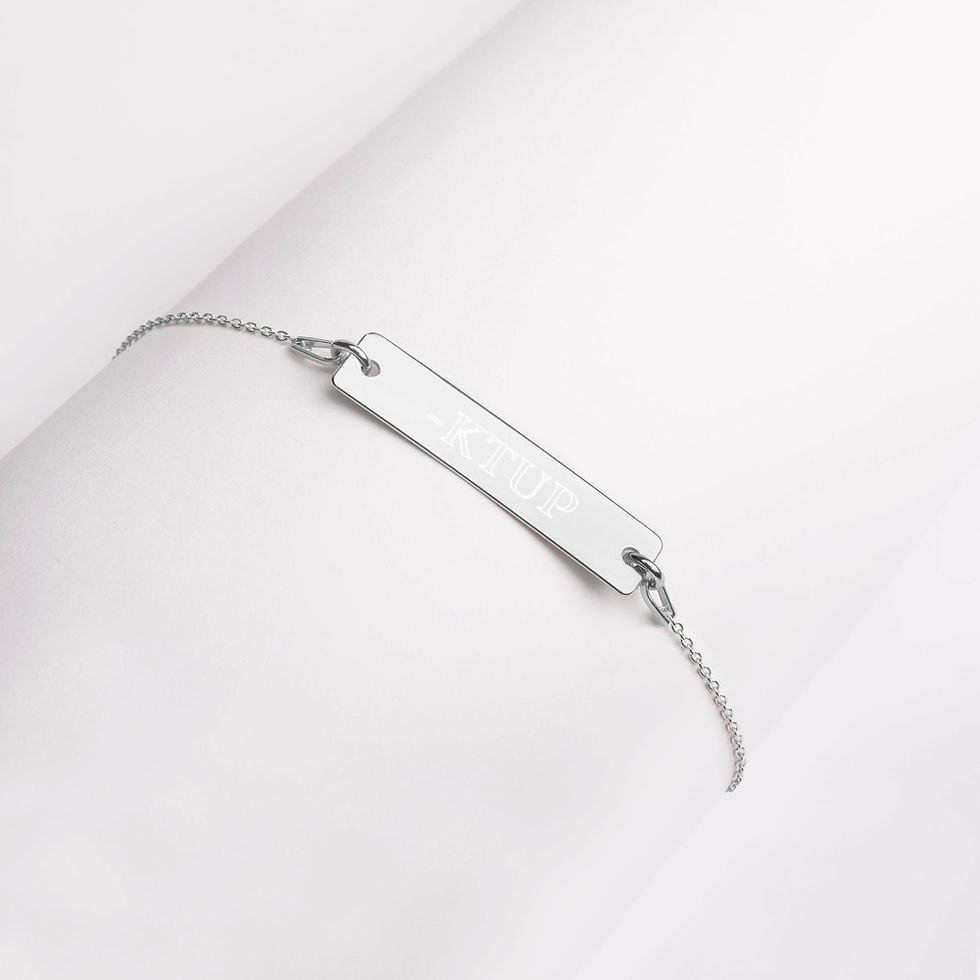 Thumbnail: -KTUP Engraved Bar Chain Bracelet