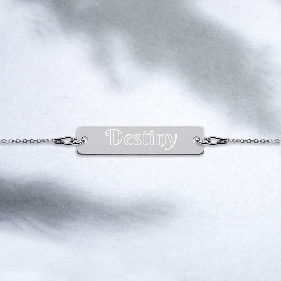 Thumbnail: Destiny Engraved Bar Chain Bracelet