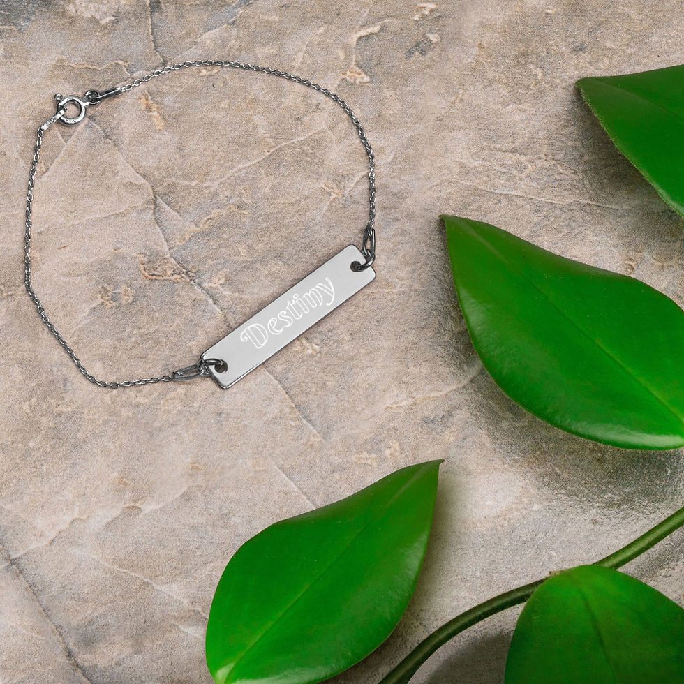 Thumbnail: Destiny Engraved Bar Chain Bracelet