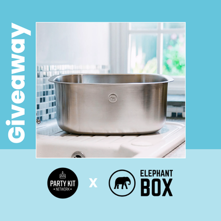"Giveaway" stainless steel washing up bowl