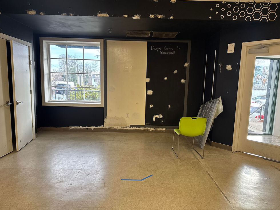 The space by the door, when we moved in.