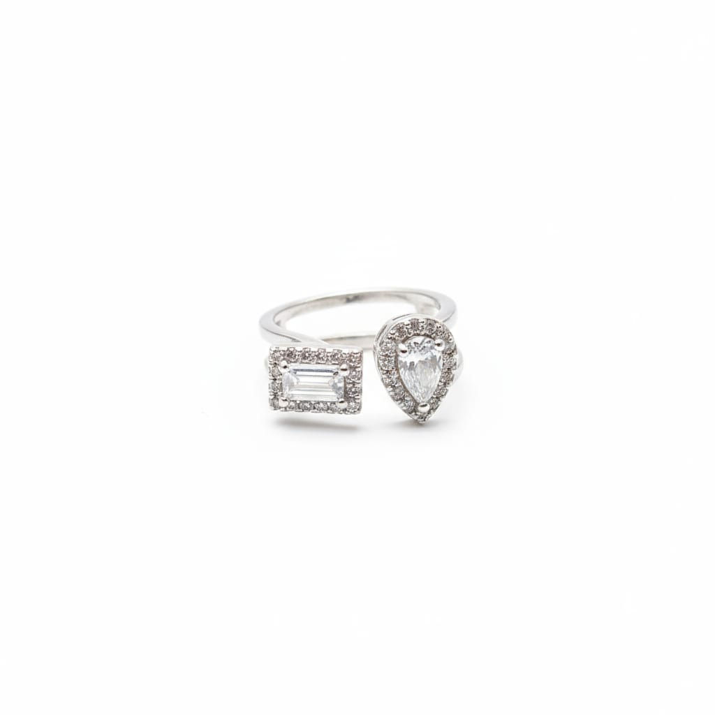 The Twin Gems Ring - Adjustable