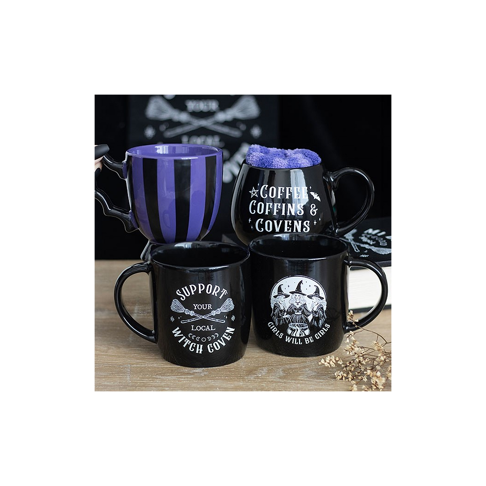 Thumbnail: Coffee, Coffins & Covens Mug and Socks Set