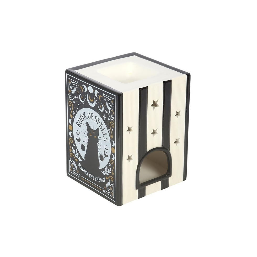 Thumbnail: Black Cat Book of Spells Oil Burner and Wax Warmer