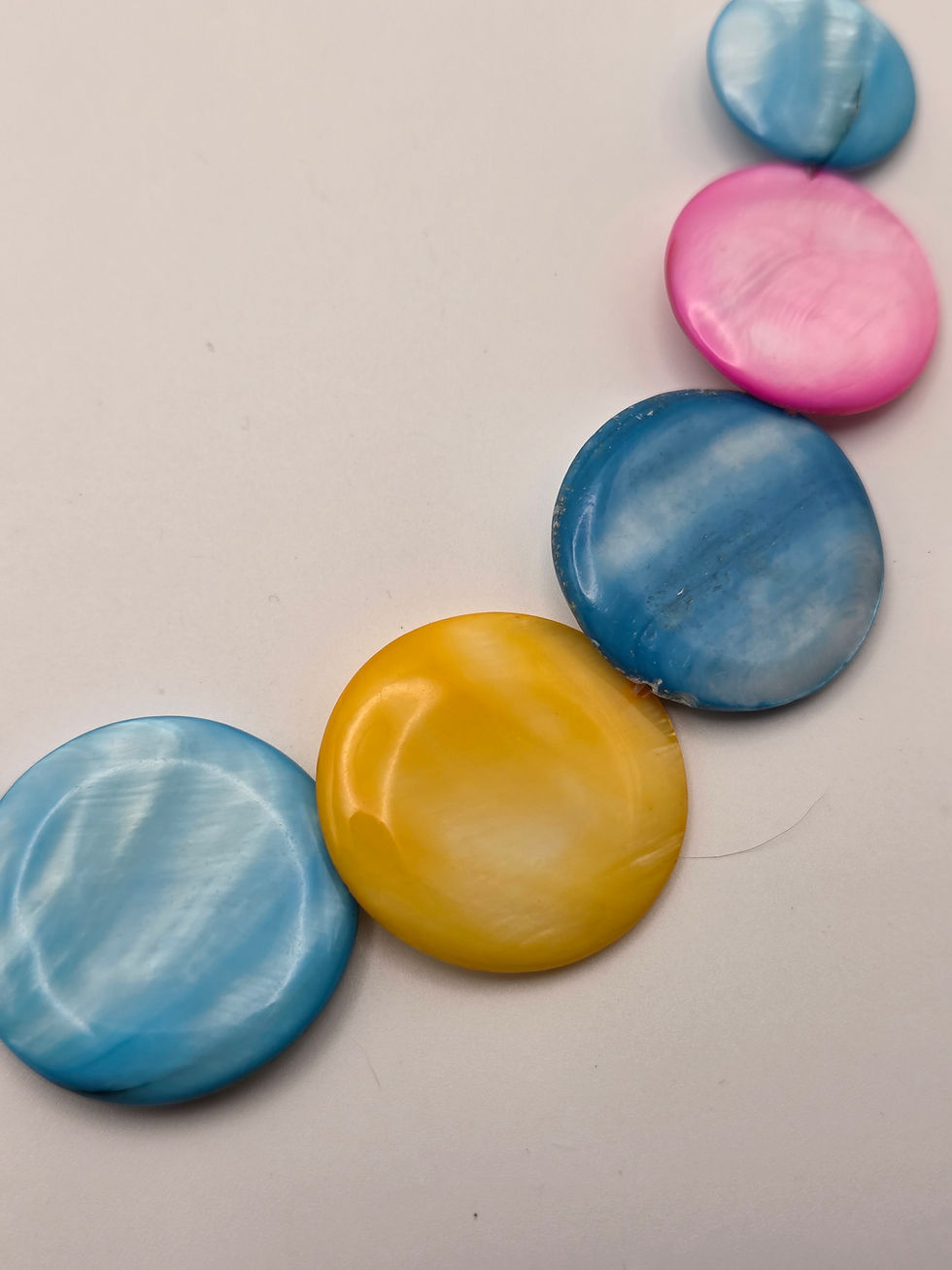 Thumbnail: Mixed Color Dyed Shell Necklace