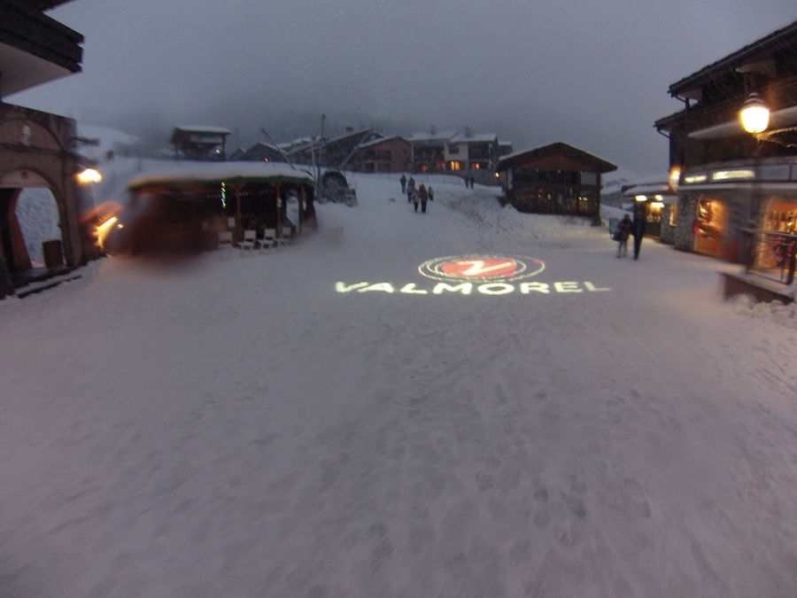 Le bourg de Valmorel en hiver