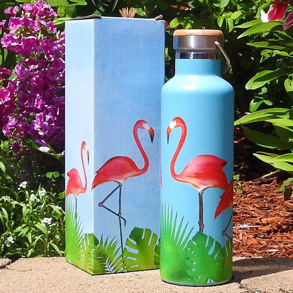 Flamingos Stainless Steel Water Bottle