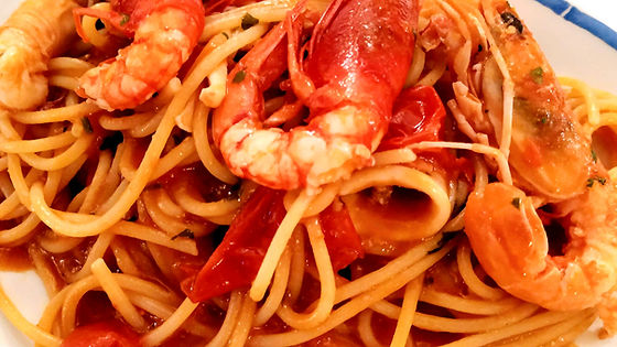 Sugo con scampi, gamberi e calamari