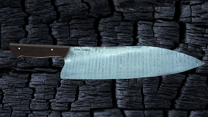 Damascus Cattleman in Ebony