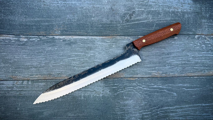 Serrated Slicer in Leopardwood