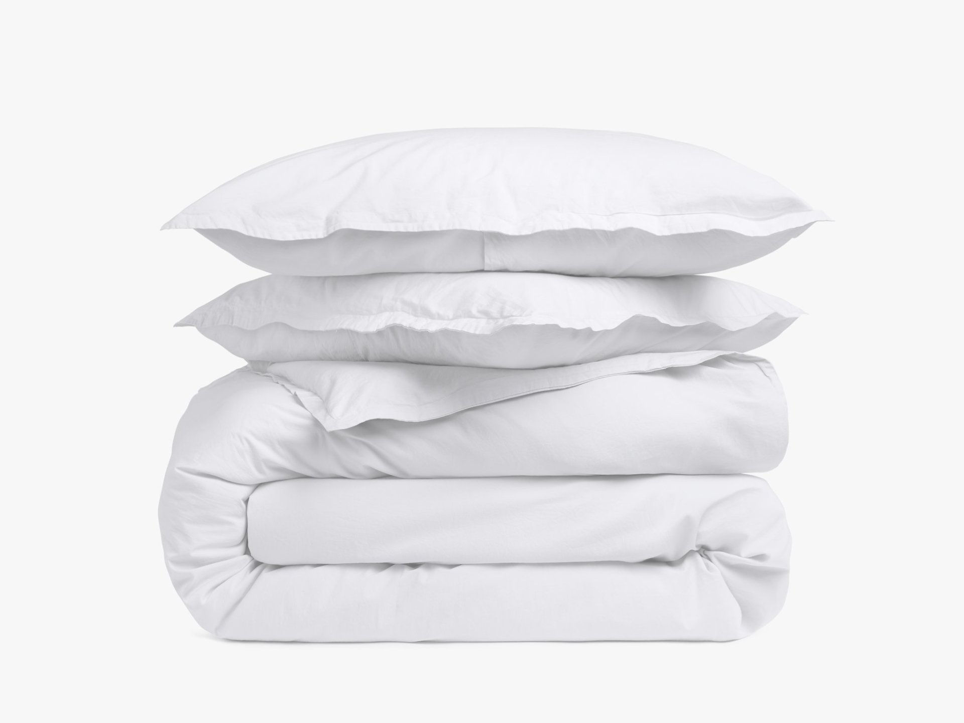 Moon White Plain Percale 300 T/C Duvet Cover
