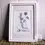 Thumbnail: Dinosaur, Dodo, Hedgehog, Sunflower - Black and White Illustration Print