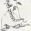 Thumbnail: Dinosaur, Dodo, Hedgehog, Sunflower - Black and White Illustration Print