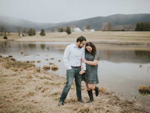 Jenna + Winston engagement session at King Family Vineyards