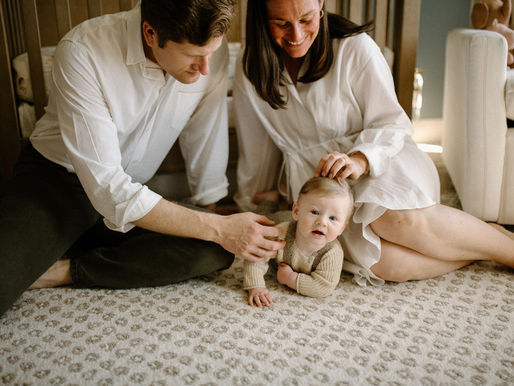 At-Home Session with Baby Boy + His Pup