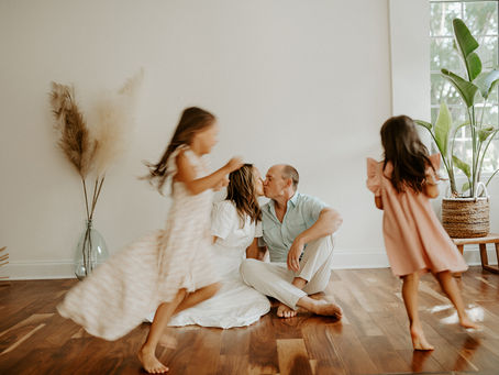 Cozy family session at the studio