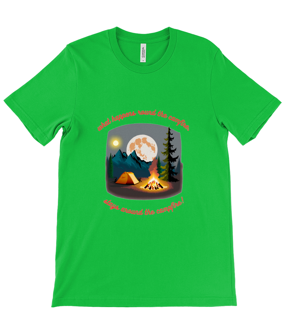 Thumbnail: "What happens round the campfire...." Crewneck T-Shirt
