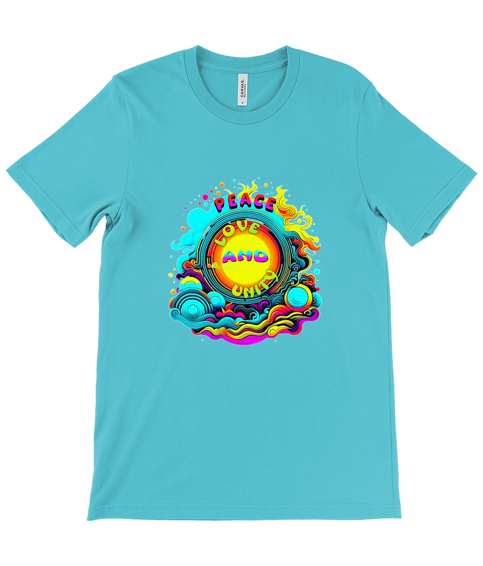 Thumbnail: ""Peace love and unity"  Crew Neck T-Shirt