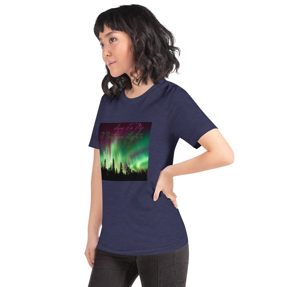 Thumbnail: Sing to me of northern lights Unisex t-shirt