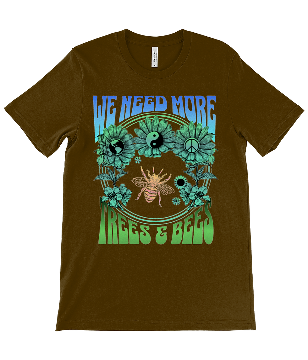 Thumbnail: "We need more bees and trees" Crew Neck T-Shirt 