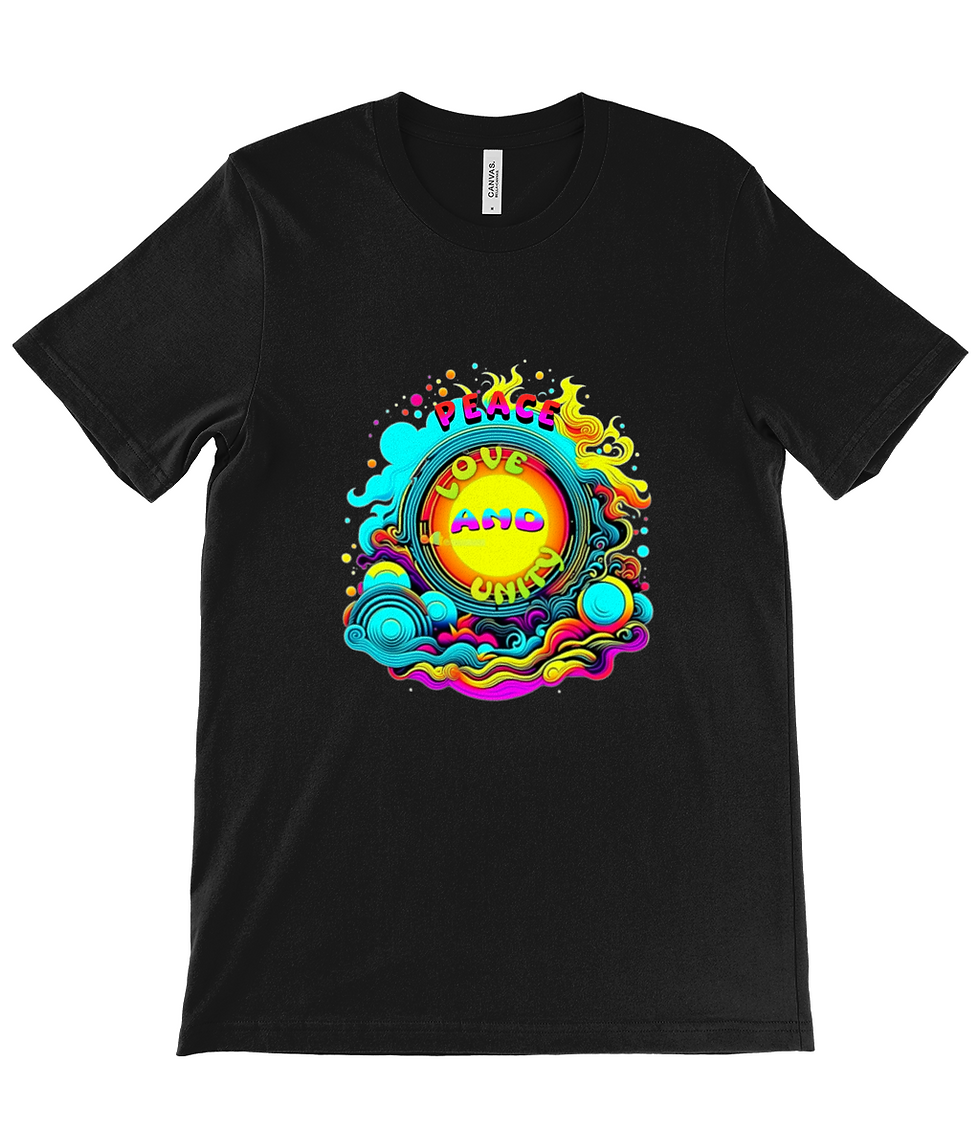 Thumbnail: ""Peace love and unity"  Crew Neck T-Shirt