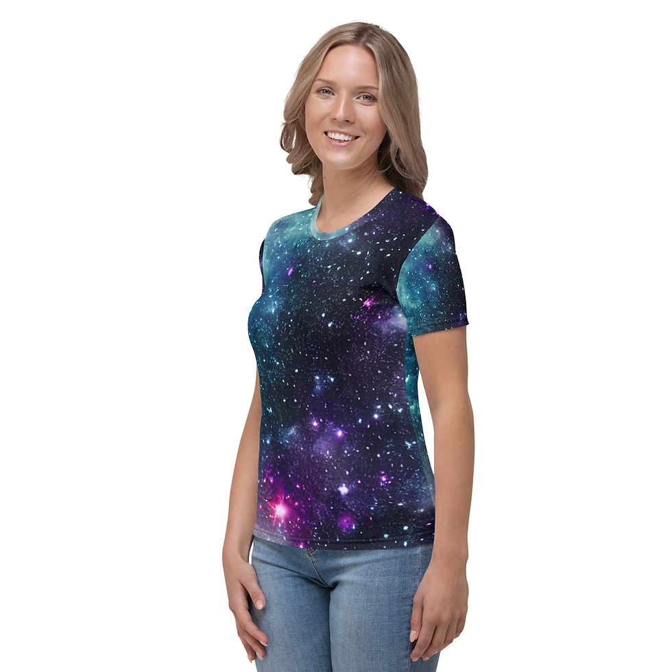 Thumbnail: Women's dark galaxy T-shirt