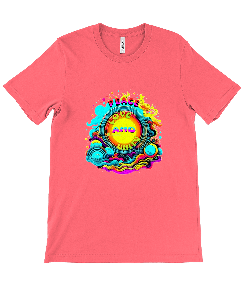 Thumbnail: ""Peace love and unity"  Crew Neck T-Shirt