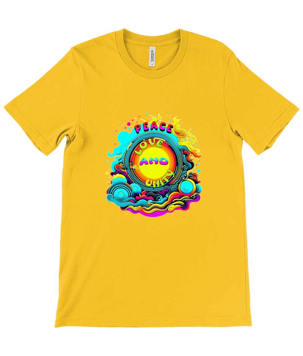 Thumbnail: ""Peace love and unity"  Crew Neck T-Shirt