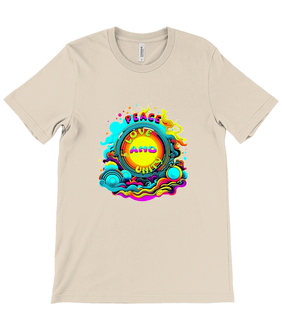 Thumbnail: ""Peace love and unity"  Crew Neck T-Shirt